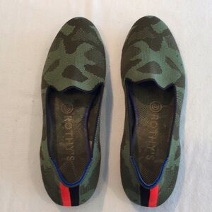 Rothy’s The Loafer Olive Camo Flats